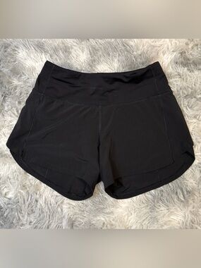 Lululemon Women’s Black Athletic Running Shorts Hidden Zip Pocket
